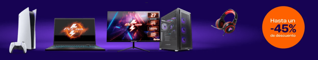 Campaña Gaming days 2023 en Pc Componentes con hasta el 42% de descuento. Los Chollazos del día