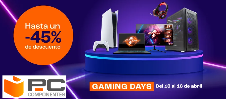 En este momento estás viendo Hasta el 45%! Chollos en los Gaming days 2023 de PcComponentes!!!!